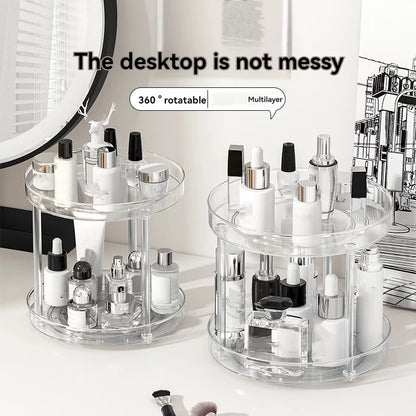 1Pc/Kitchen Rack Transparent Rotating Storage Rack Spice Storage Condiment Storage Multi-Layer Storage Turntable Storage Rack