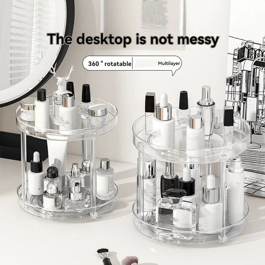 1Pc/Kitchen Rack Transparent Rotating Storage Rack Spice Storage Condiment Storage Multi-Layer Storage Turntable Storage Rack