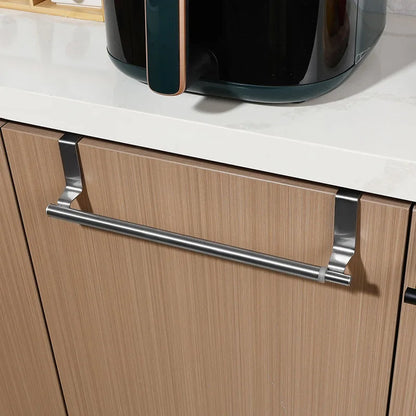 No-Drill Over Cabinet Towel Rack – Stainless Steel Kitchen Organizer