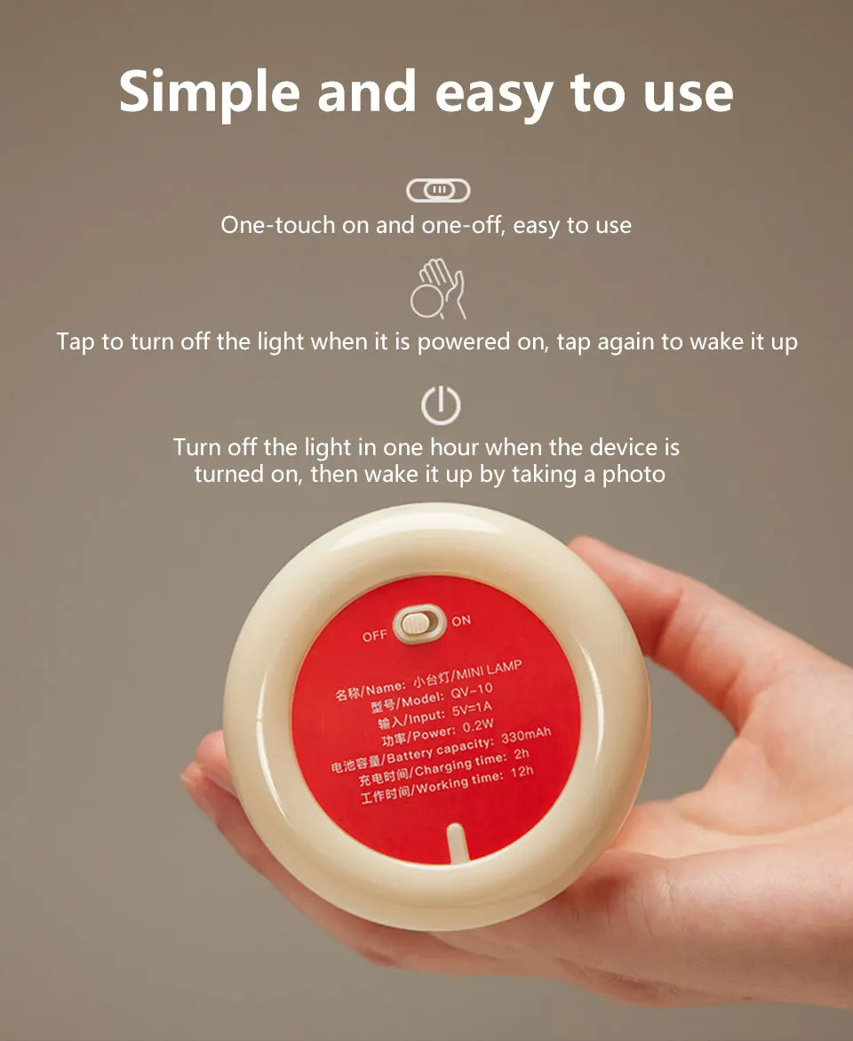 Sunset Night Light Led Table Lamp Mini USB Rechargeable Desk Bedside Bedroom Bar Room Decor Atmosphere Mood Light Minimalist