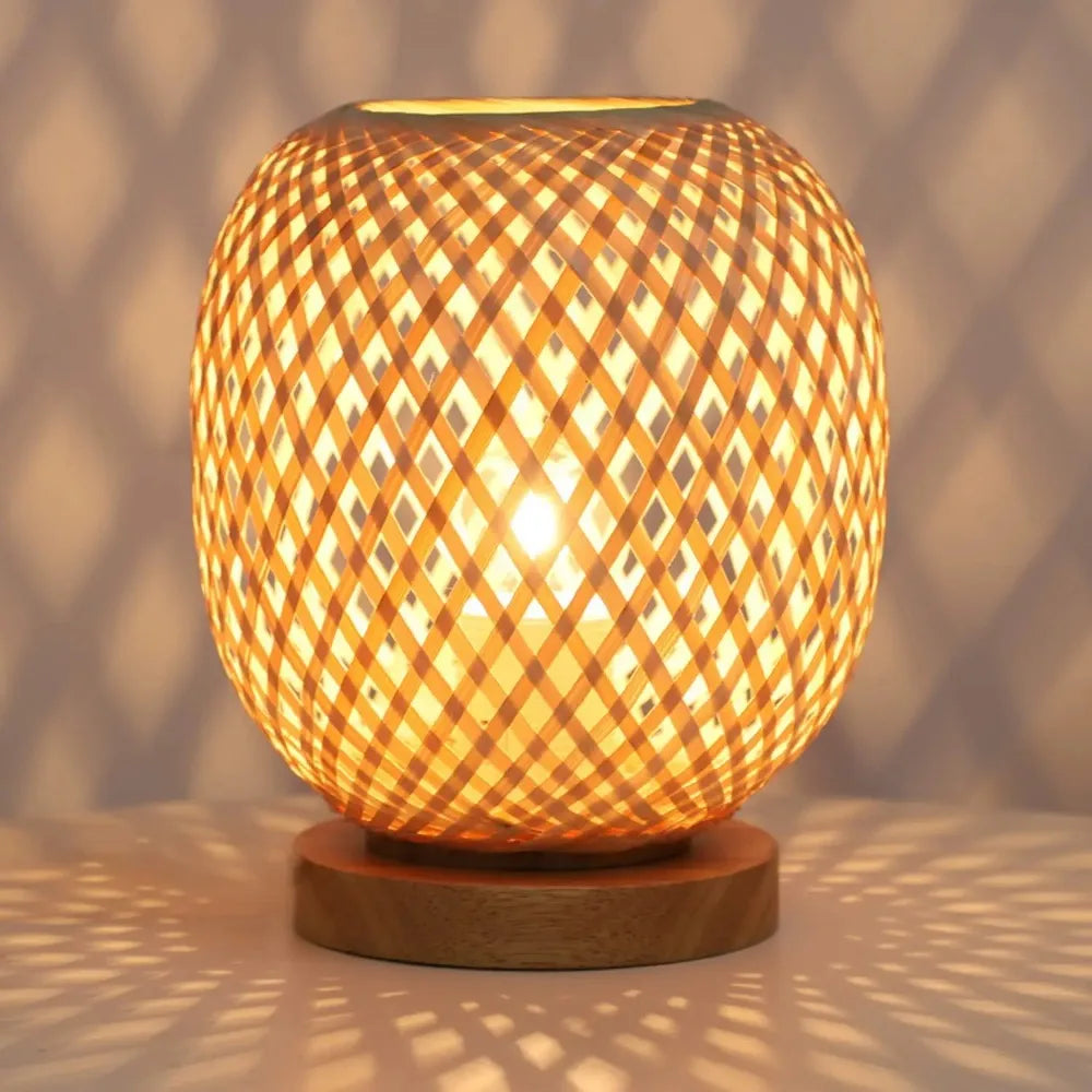 Natural Bamboo Table Lamp for Calm Interiors