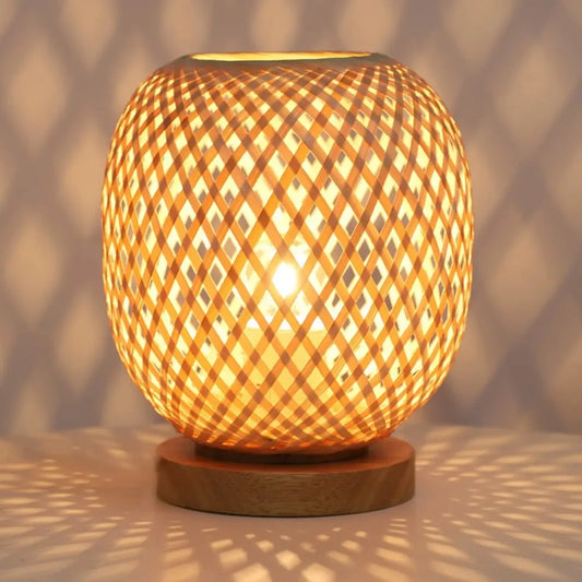 Natural Bamboo Table Lamp for Calm Interiors