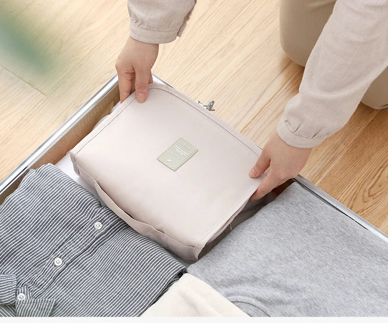 Portable Hook Toilet Bag Multi Functional Travel Waterproof Wear Resistant Multi Layer Storage Large Capacity Makeup Bag