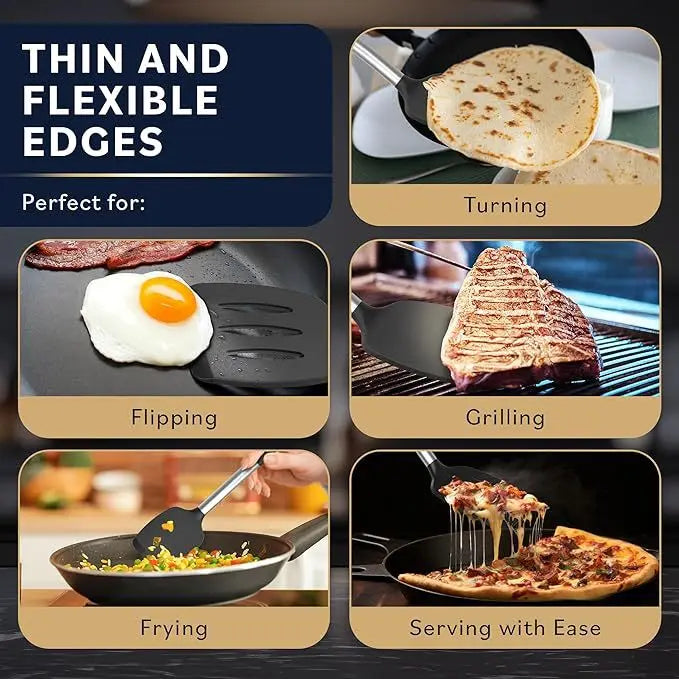 1/2Pcs Silicone Spatula Set Heat Resistant Nonstick Steak Spatula Kitchen Cooking Utensils Cookware Cooking Tool Set Spatula Kit