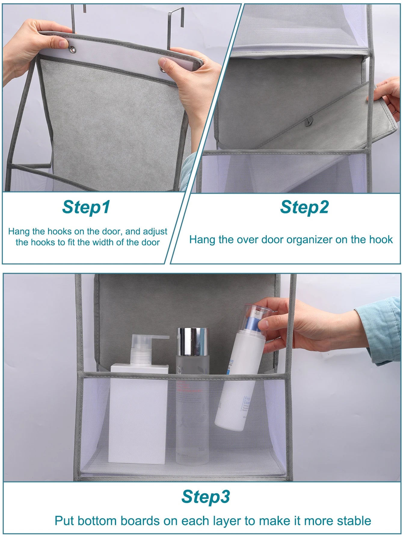 Multi-functional Fabric Hanging Bag for Behind the Door Multi-layer Storage Hanging Bag Miscellaneous Organizer Storage Hanging