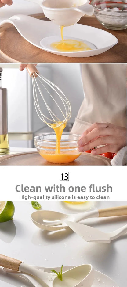 12-Piece Silicone Kitchen Utensils Set – Non-Stick Cookware Tools