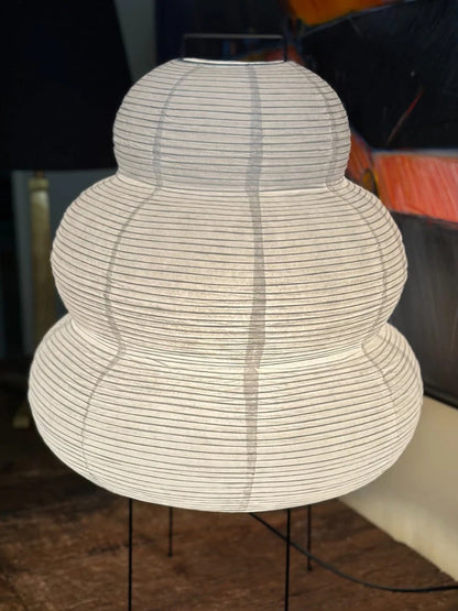 Japanese-Style Rice Paper Table Lamp with Soft Ambient Light