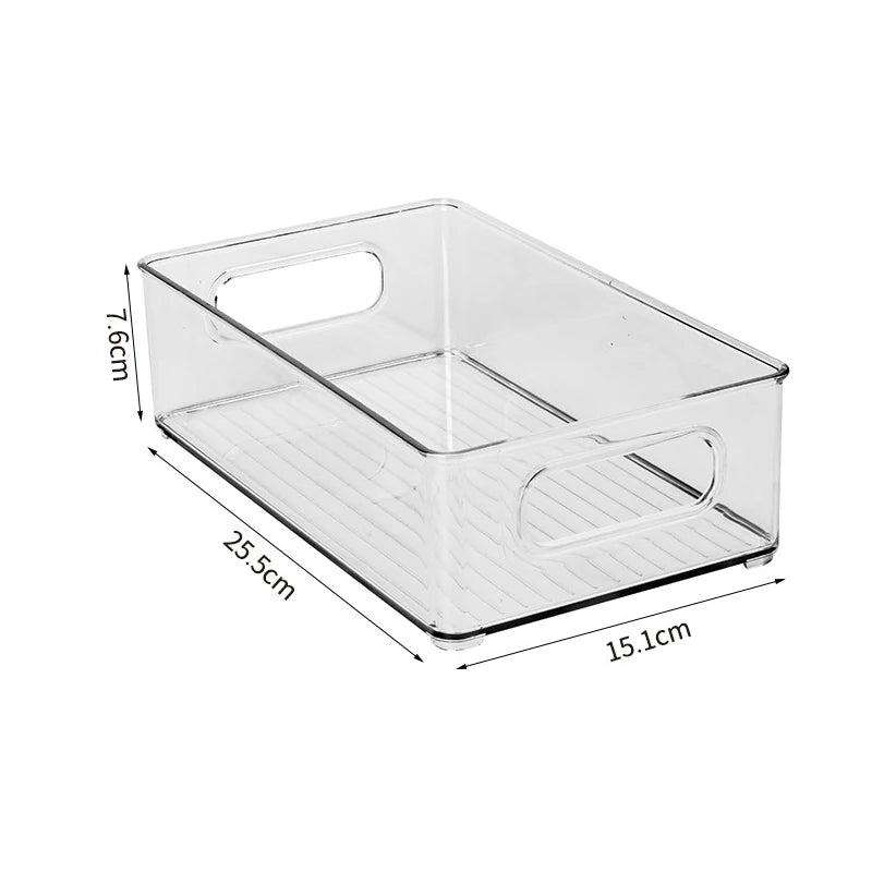 Transparent Refrigerator Storage Box Vegetable Fruit Organizer Fridge Clear Container for Kitchen Food Drinks Storage