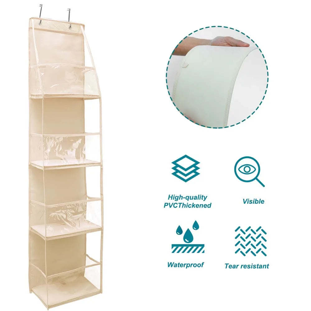 Multi-functional Fabric Hanging Bag for Behind the Door Multi-layer Storage Hanging Bag Miscellaneous Organizer Storage Hanging