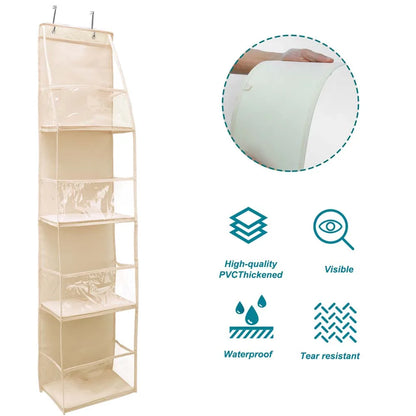 Multi-functional Fabric Hanging Bag for Behind the Door Multi-layer Storage Hanging Bag Miscellaneous Organizer Storage Hanging