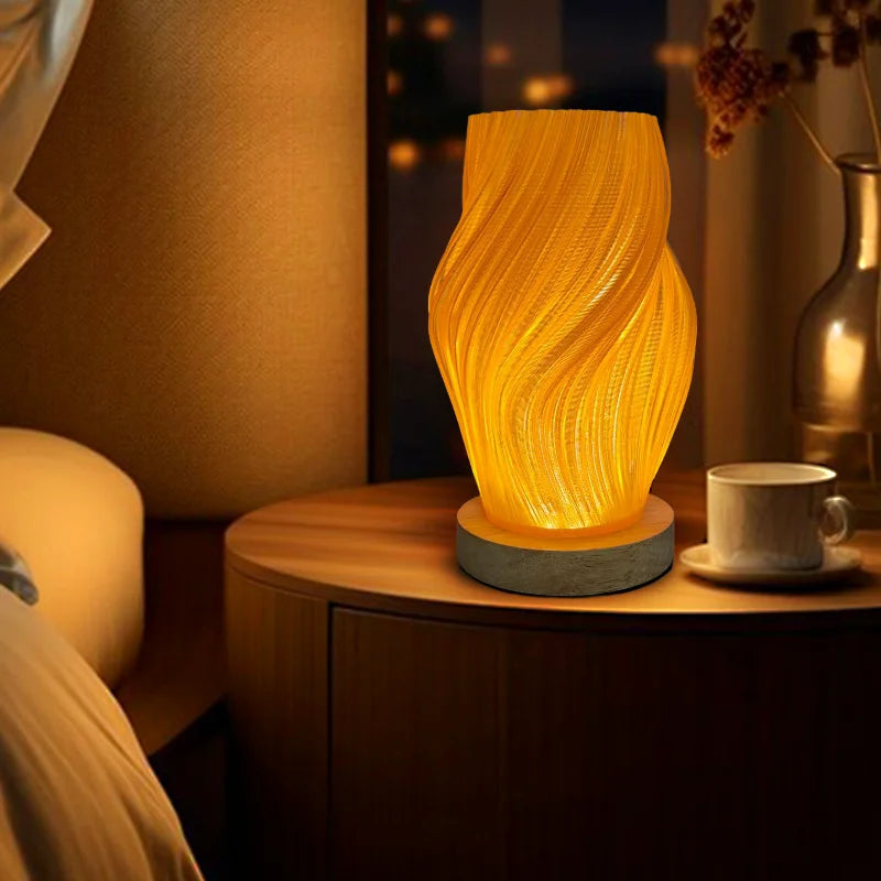 Minimal Cream Table Lamp with Adjustable Warm Lighting