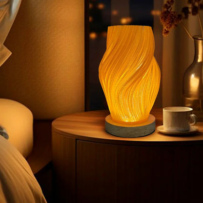 Minimal Cream Table Lamp with Adjustable Warm Lighting