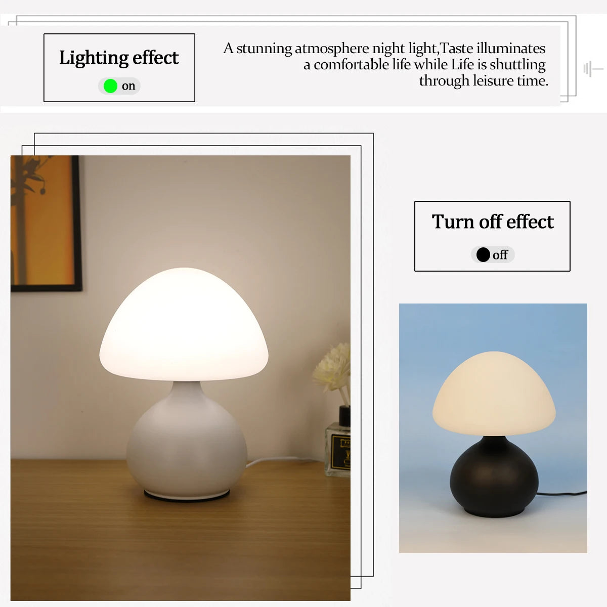 Modern Mushroom Table Lamp for Calm Interiors