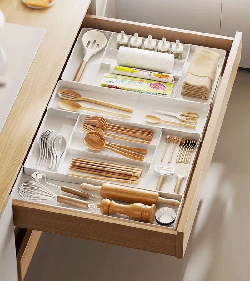 Expandable Drawer Organizer – Adjustable Cutlery & Storage Tray