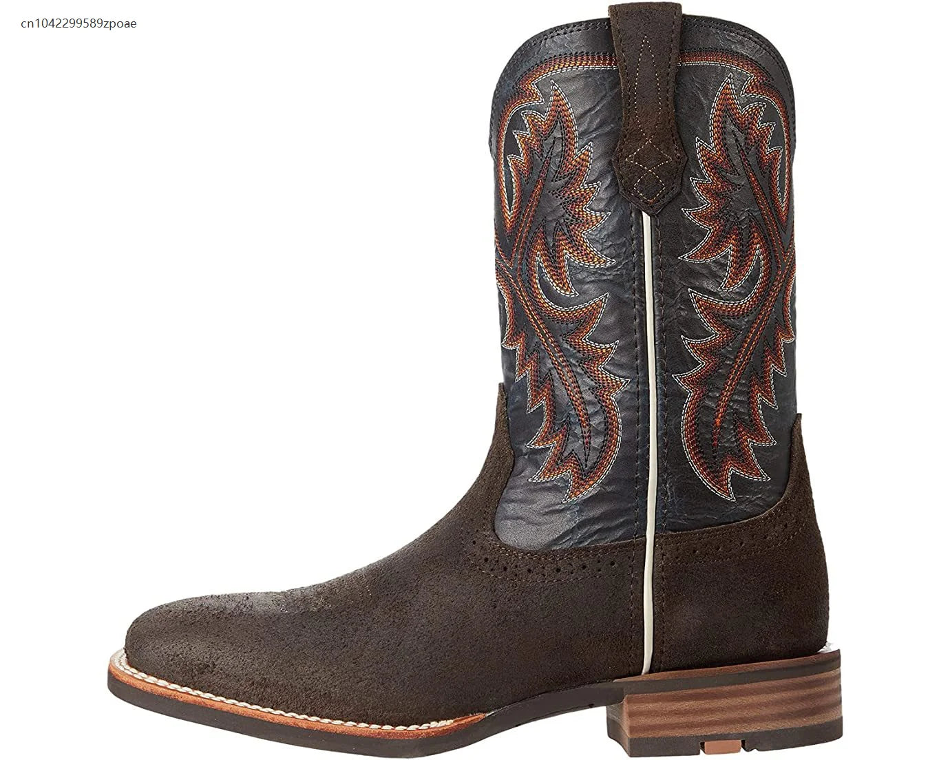 Retro Mid-Tube Western Cowboy Boots – Handmade Leather Riding Boots for Men & Women Cyberpunk Style