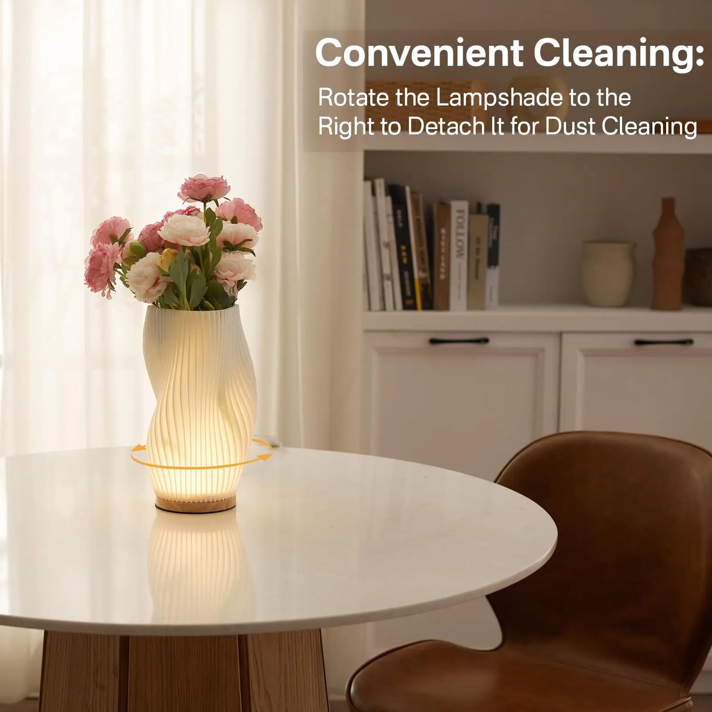 Pleated Table Lamp for Calm, Modern Spaces