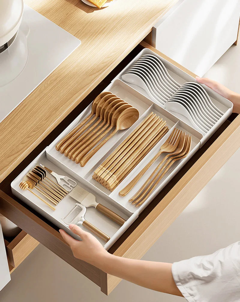 Expandable Drawer Organizer – Adjustable Cutlery & Storage Tray
