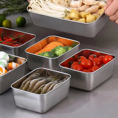 Stainless Steel Food Storage Containers Set – Leakproof with Lids