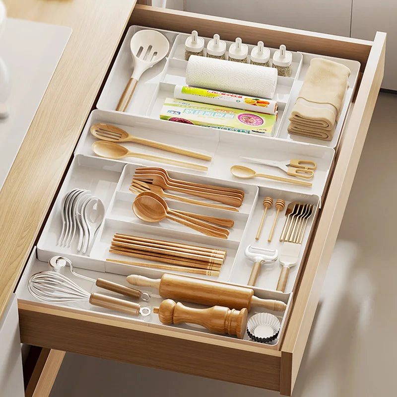 Expandable Drawer Organizer – Adjustable Cutlery & Storage Tray
