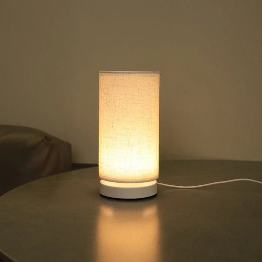 Minimal Fabric Table Lamp with Soft Ambient Light