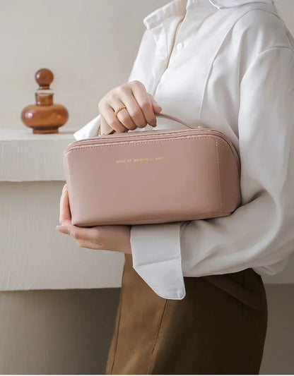 Makeup Organizer Female Toiletry Kit Bag Make Up Case Storage Pouch Luxury Lady Box, Cosmetic Bag, Organizer Bag for Travel Zip