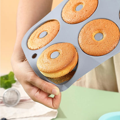 6Holes Baking Mold Food Grade Silicone Non-stick Donut Molds Chocolate Cupcake Pan DIY Muffin Kitchen Tool for Oven Bakeware