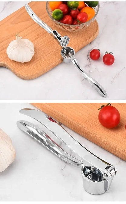 Heavy-Duty Garlic Press – Anti-Skid Manual Garlic Crusher