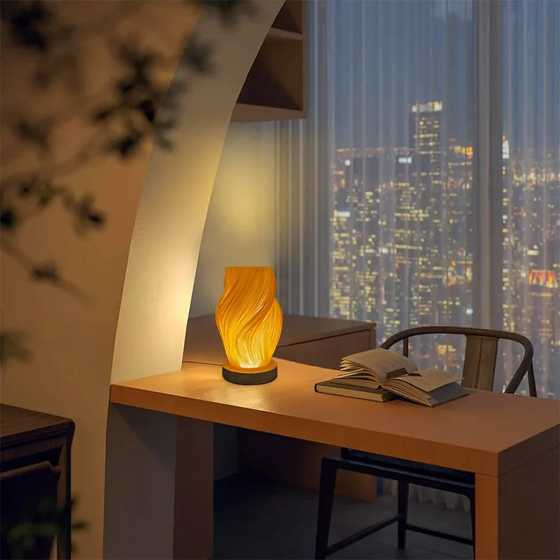 Minimal Cream Table Lamp with Adjustable Warm Lighting