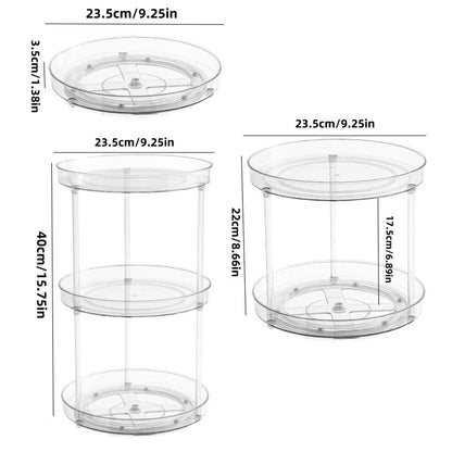 1Pc/Kitchen Rack Transparent Rotating Storage Rack Spice Storage Condiment Storage Multi-Layer Storage Turntable Storage Rack