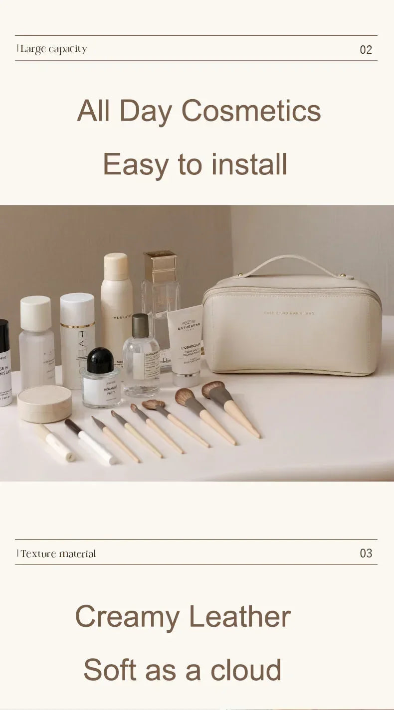 Makeup Organizer Female Toiletry Kit Bag Make Up Case Storage Pouch Luxury Lady Box, Cosmetic Bag, Organizer Bag for Travel Zip