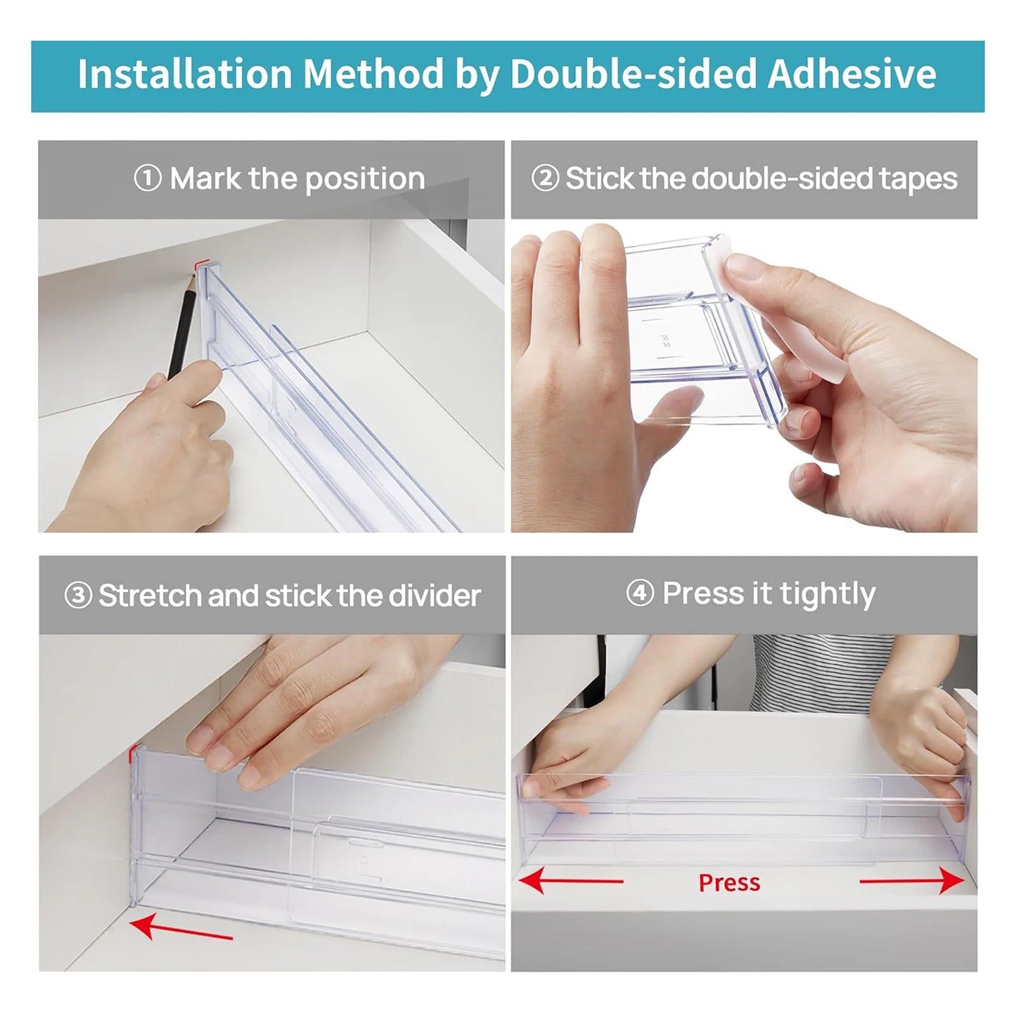 Expandable Drawer Dividers – Adjustable Drawer Organization Set