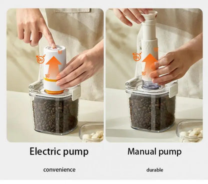 Vacuum Sealed Tank Coffee Beans Vacuum Jar Kitchen Cereals Storage Box Airtight Container Moisture-Proof Sealed Canister for Tea