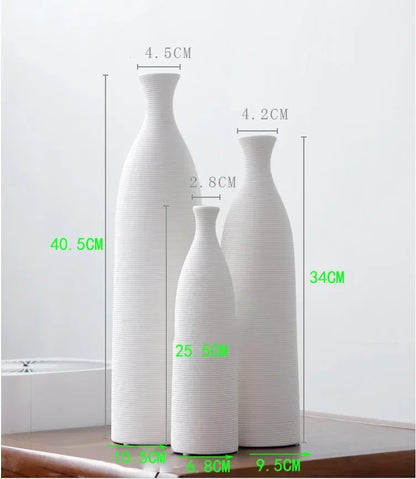 Simple Modern Black White Ceramic Vase Accessories Crafts Home Livingroom Table Figurines Decoration Office Furnishing Ornaments