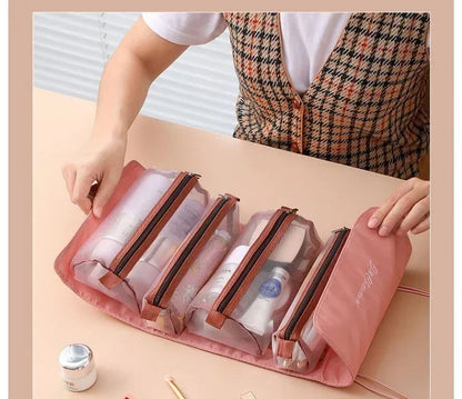 Makeup Organizer Female Toiletry Kit Bag Make Up Case Storage Pouch Luxury Lady Box, Cosmetic Bag, Organizer Bag for Travel Zip