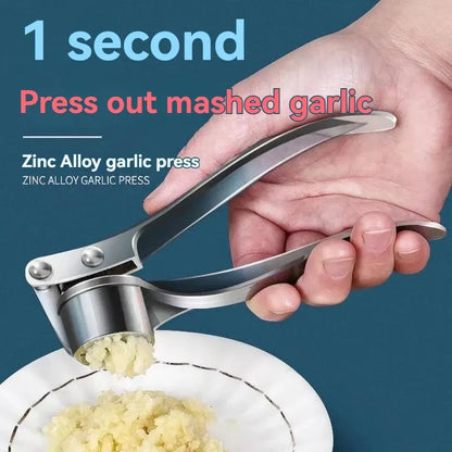Heavy-Duty Garlic Press – Anti-Skid Manual Garlic Crusher