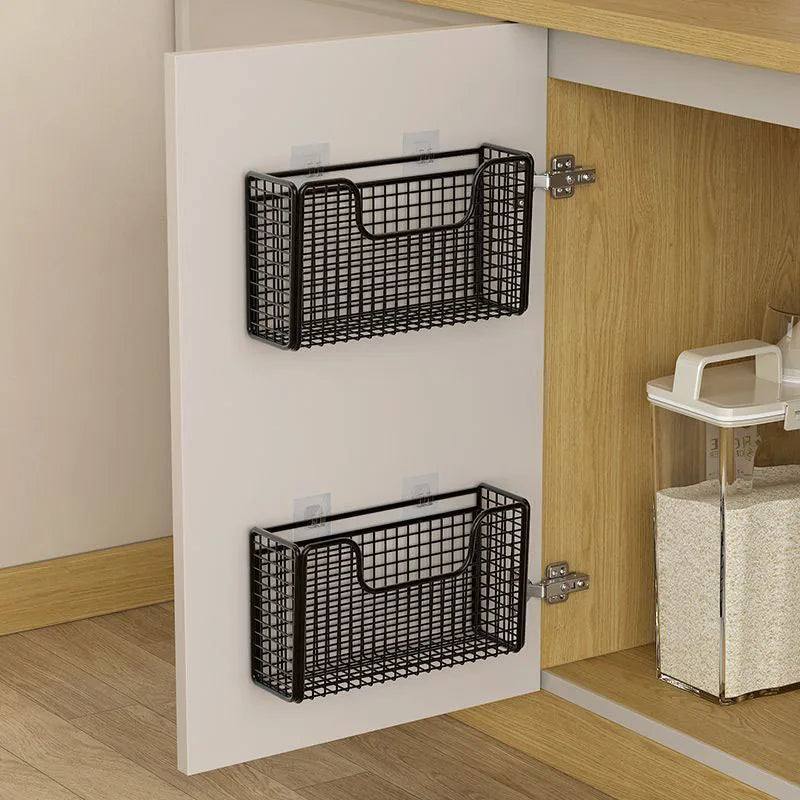 Cabinet Door Storage Rack – Punch-Free Kitchen Organizer
