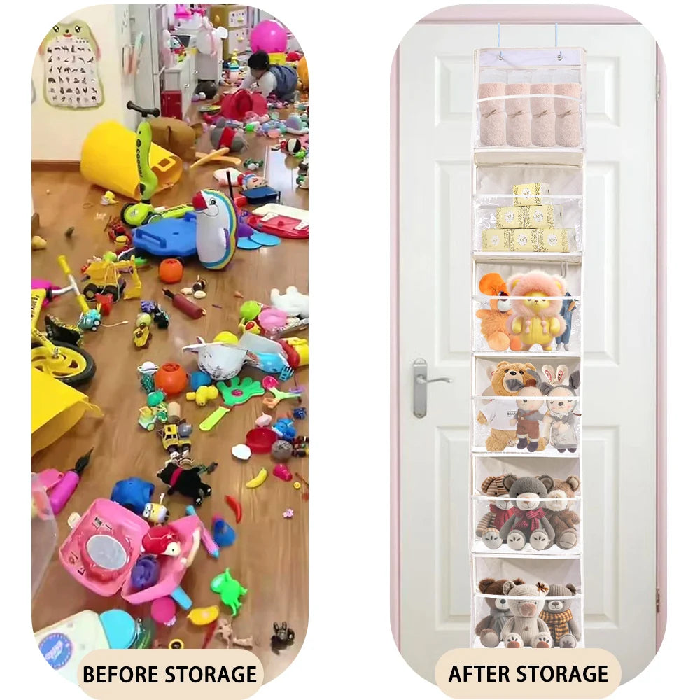 Multi-functional Fabric Hanging Bag for Behind the Door Multi-layer Storage Hanging Bag Miscellaneous Organizer Storage Hanging