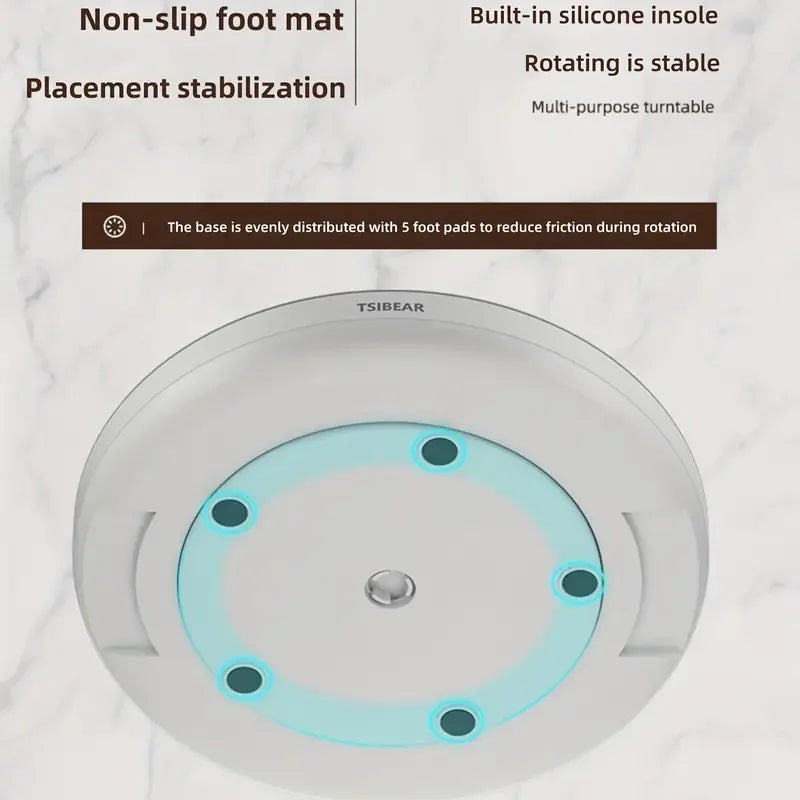 Kitchen turntable multifunctional countertop spice bottle 360 rotating storage rack storage tray cosmetic storage box round