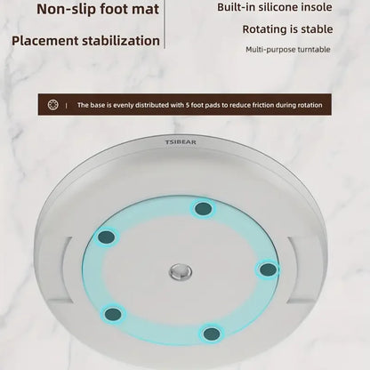 Kitchen turntable multifunctional countertop spice bottle 360 rotating storage rack storage tray cosmetic storage box round