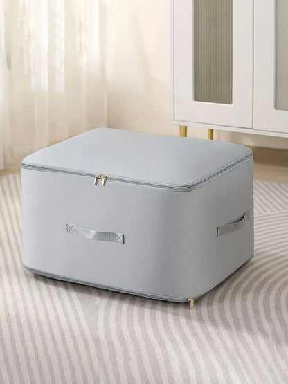 Heavy-Duty Self-Compressing Storage Bag - Portable Organizer for Clothes, Blankets & Quilts, Ideal for Closet Organization