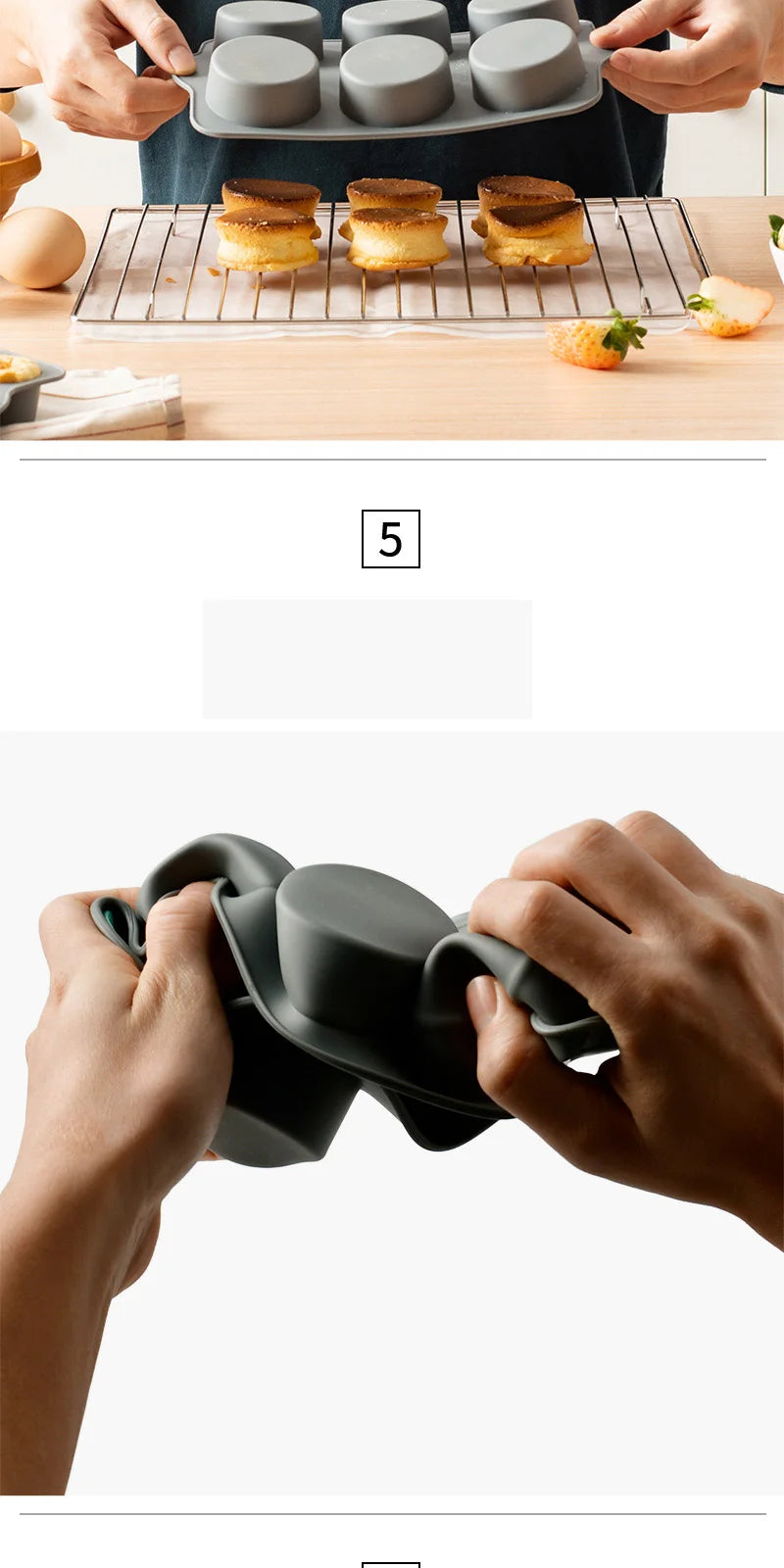 Silicone Cake Mold Pan 6/12 Cup Baking Tray Non-Stick Muffin Mould Cupcake Baking for Cakes Biscuit DIY Cake Kitchen Accessories