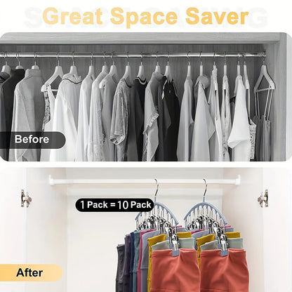 Closet Storage Hanger with Clips – Space-Saving Organizer