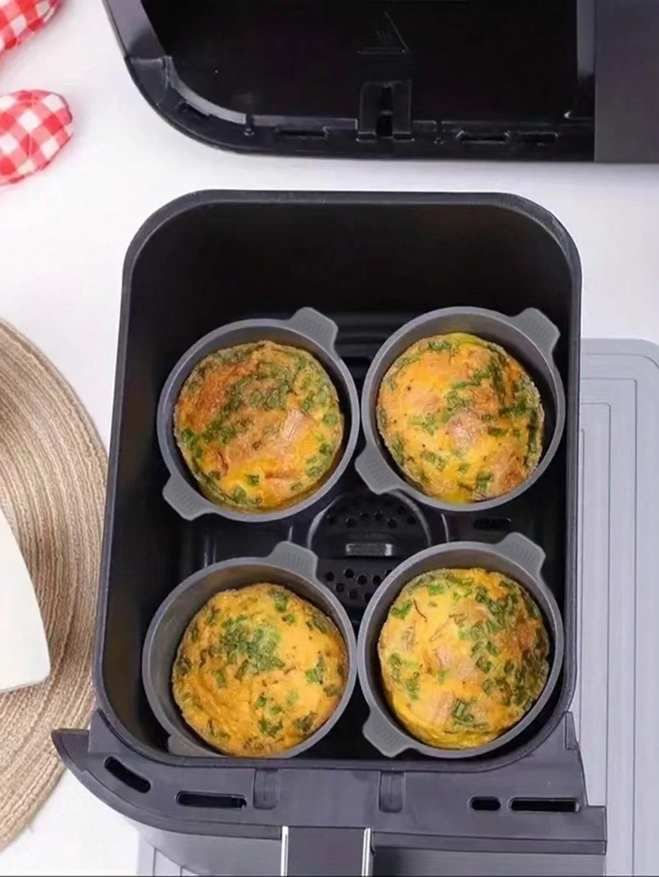 2/4/8Pcs Ramekins For Air Fryer Silicone Large Muffin Cases Nonstick Egg Poacher Silicone Mould Bakeware Easy Release Baking