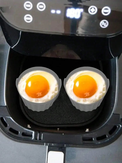 2/4/8Pcs Ramekins For Air Fryer Silicone Large Muffin Cases Nonstick Egg Poacher Silicone Mould Bakeware Easy Release Baking