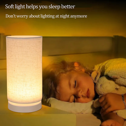 Minimal Fabric Table Lamp with Soft Ambient Light