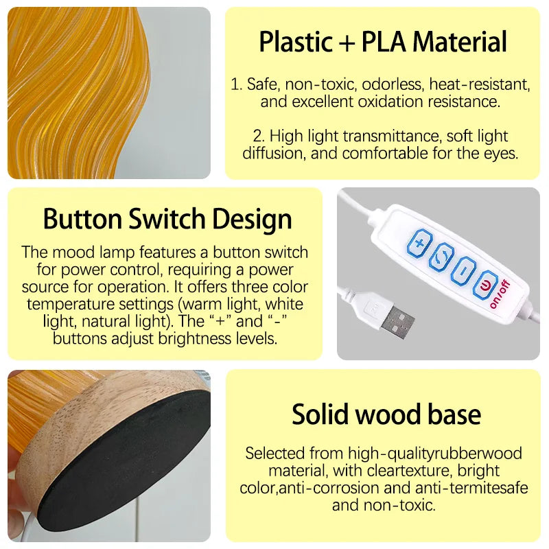 Minimal Cream Table Lamp with Adjustable Warm Lighting