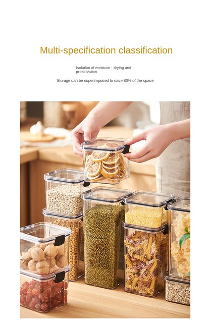 1PC Sealed Jar Airtight Container Grain Pasta Storage Box Plastic Moisture-proof Box Household Kitchen Organizer Seasoning Jars