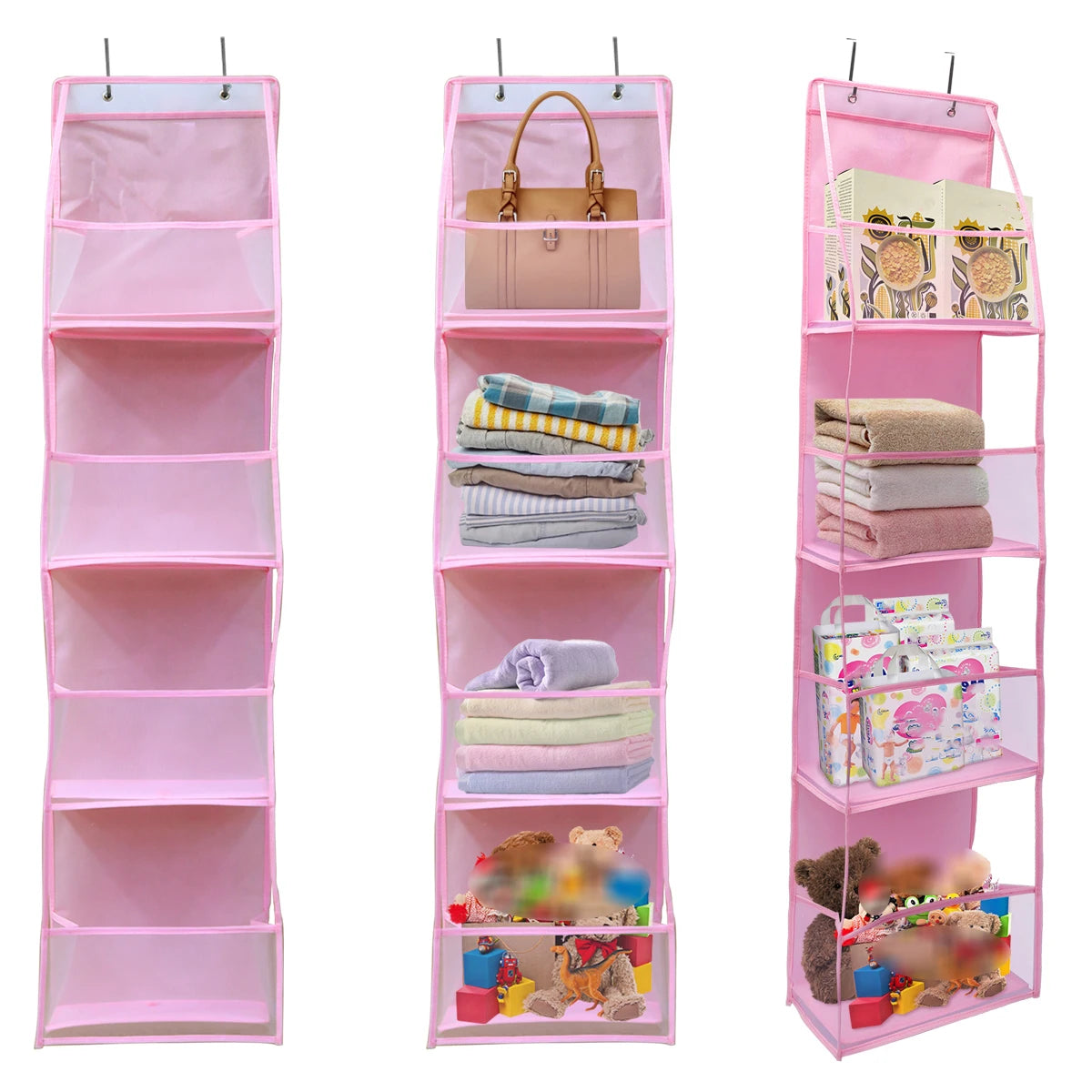Multi-functional Fabric Hanging Bag for Behind the Door Multi-layer Storage Hanging Bag Miscellaneous Organizer Storage Hanging