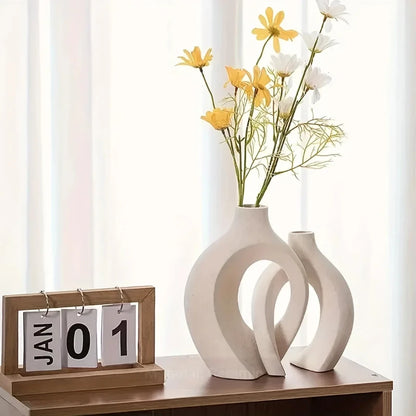 Hollow Nordic Vase Set for Modern Living Room Decor