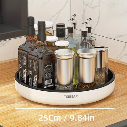 Kitchen turntable multifunctional countertop spice bottle 360 rotating storage rack storage tray cosmetic storage box round
